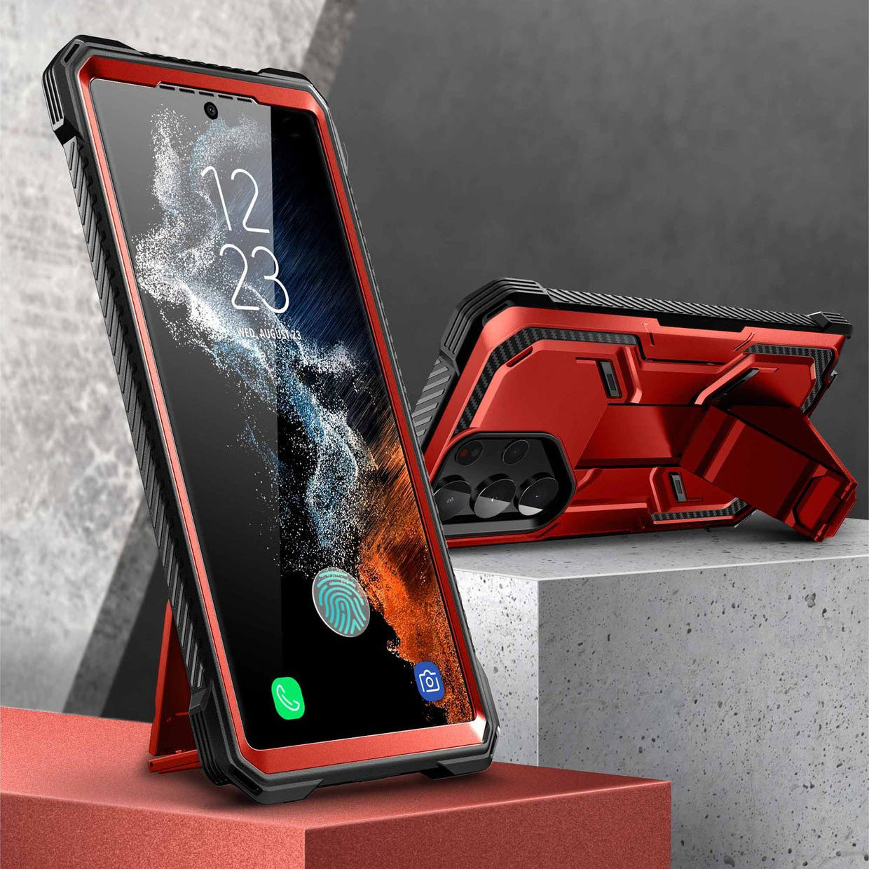 Schutzhülle Supcase i-Blason Armorbox SP+noSP für Galaxy S23 Ultra 5G, Rot
