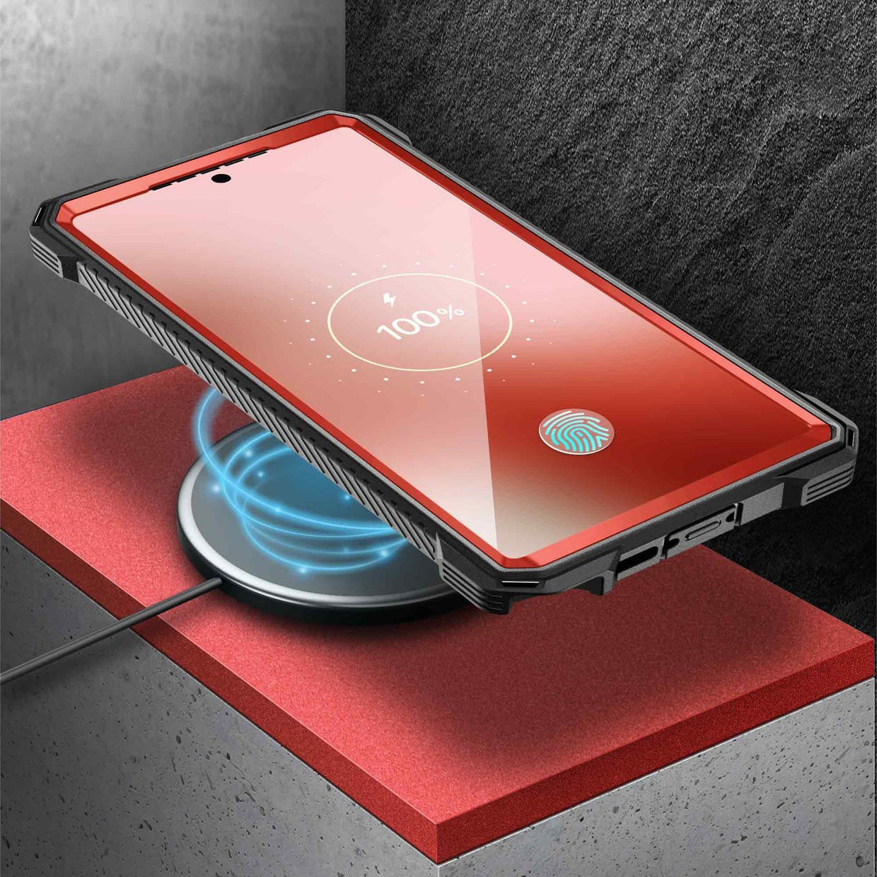 Schutzhülle Supcase i-Blason Armorbox SP+noSP für Galaxy S23 Ultra 5G, Rot