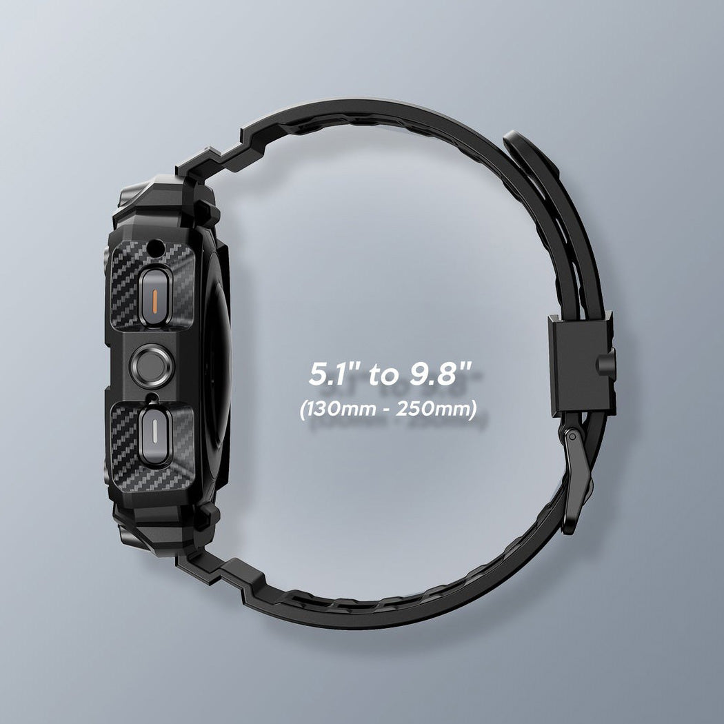Schutzhülle mit Armband + 2x Glas für Galaxy Watch Ultra 47mm, Supcase i-Blason ArmorBox, Schwarz