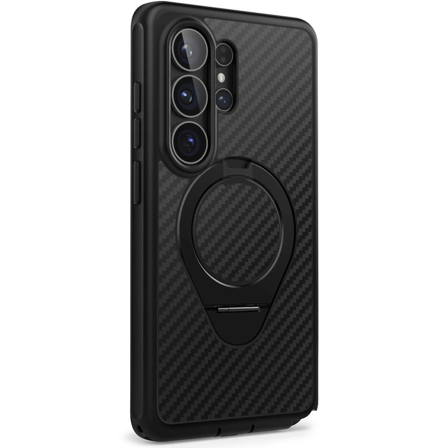 Handyhülle für Galaxy S26 Ultra, Supcase i-Blason Cosmo Mag RingStand Aramid SP mit MagSafe, Schwarz mit Kohlefaser