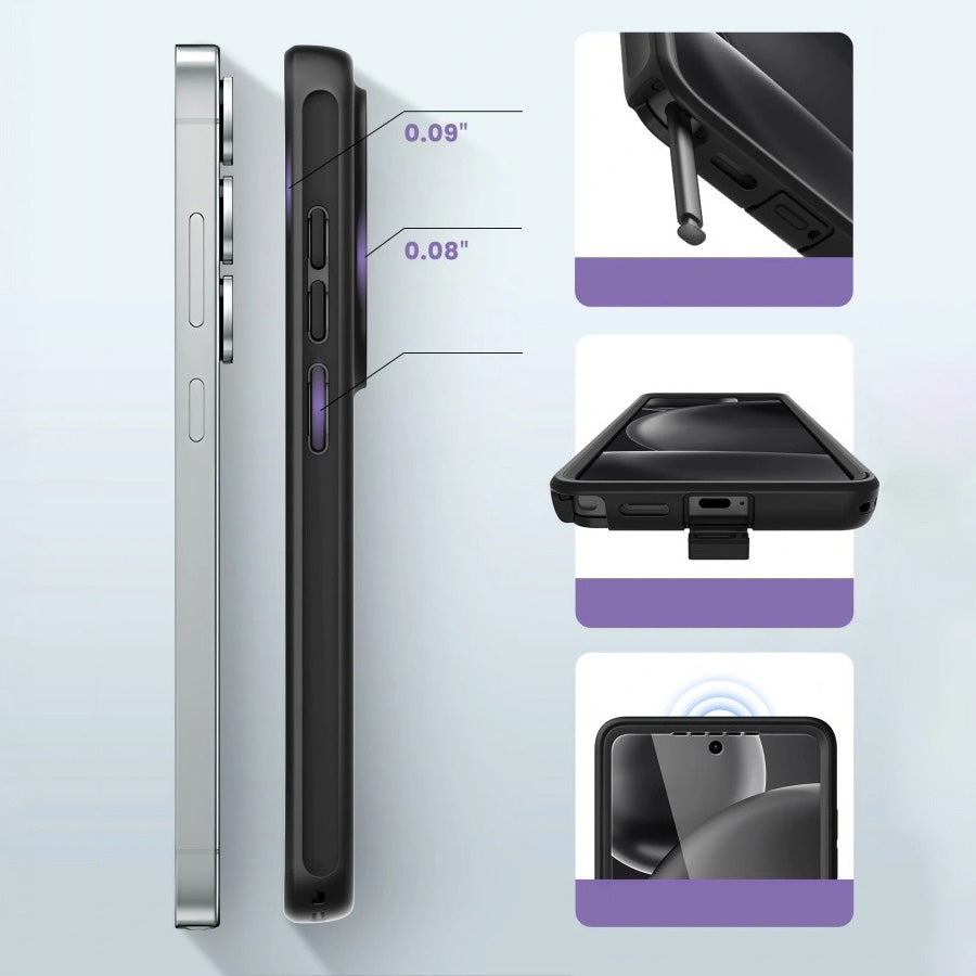 Handyhülle für Galaxy S26 Ultra, Supcase i-Blason Cosmo Mag RingStand Aramid SP mit MagSafe, Schwarz mit Kohlefaser
