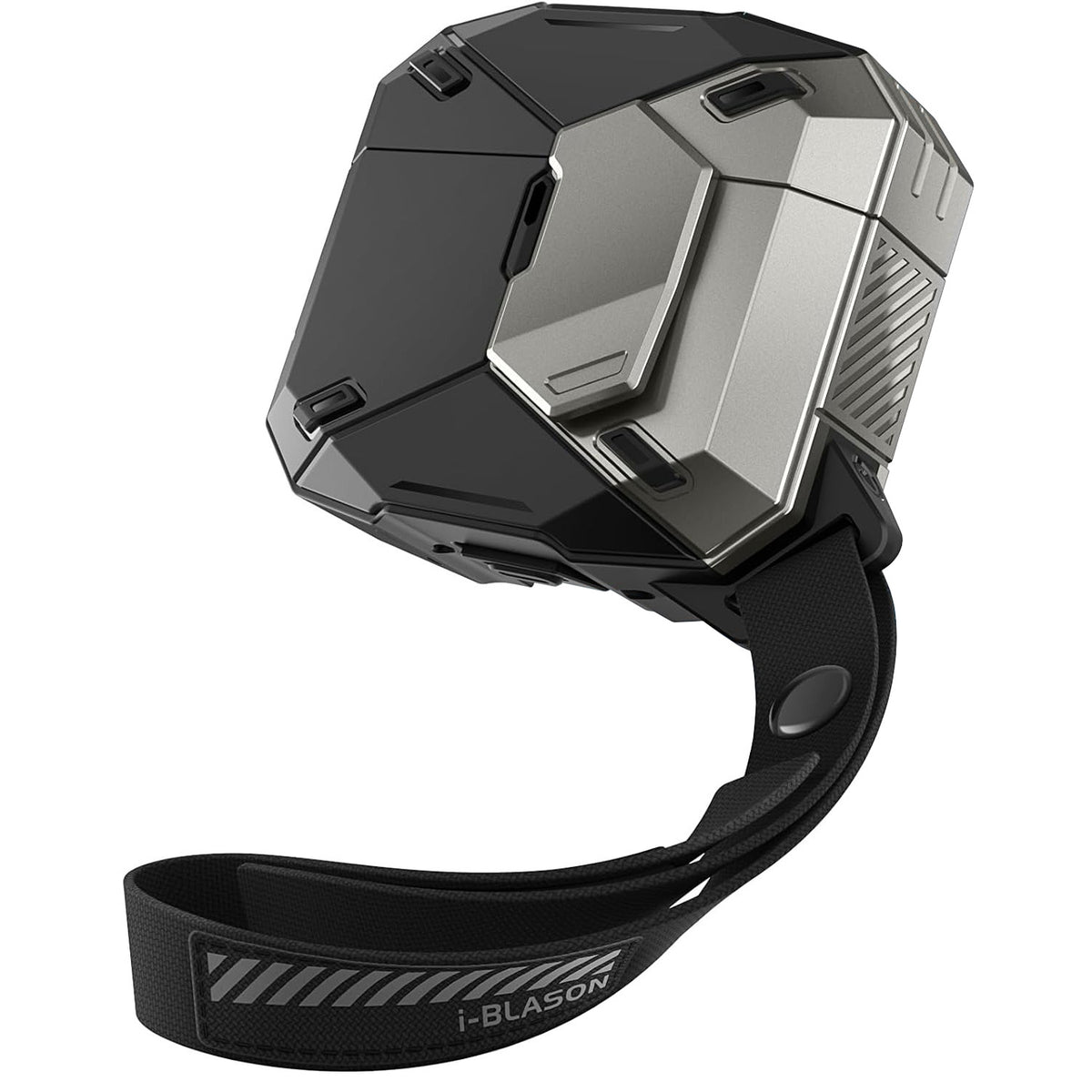 Schutzhülle für AirPods 5 / 4, Supcase i-Blason Matrix mit MagSafe, Schwarz-Silbern