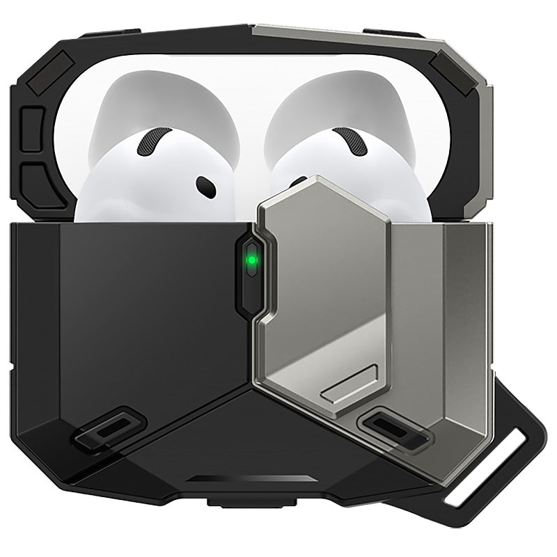 Schutzhülle für AirPods 5 / 4, Supcase i-Blason Matrix mit MagSafe, Schwarz-Silbern