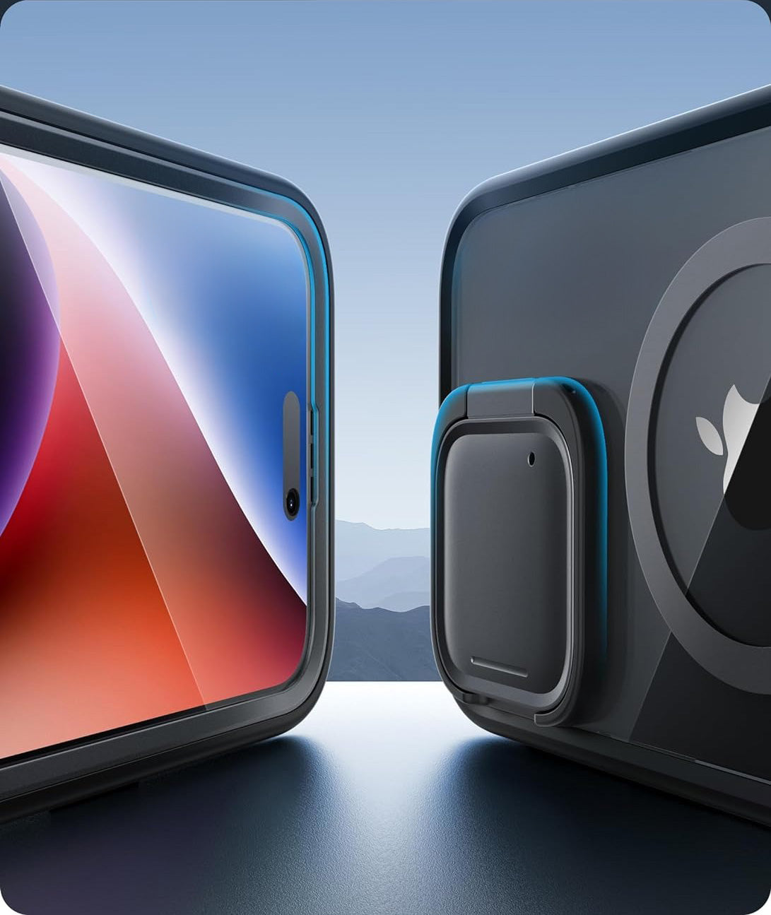 Schutzhülle für iPhone 15 Pro Max, Supcase i-Blason Shield Mag SP für MagSafe, Schwarz/Transparent