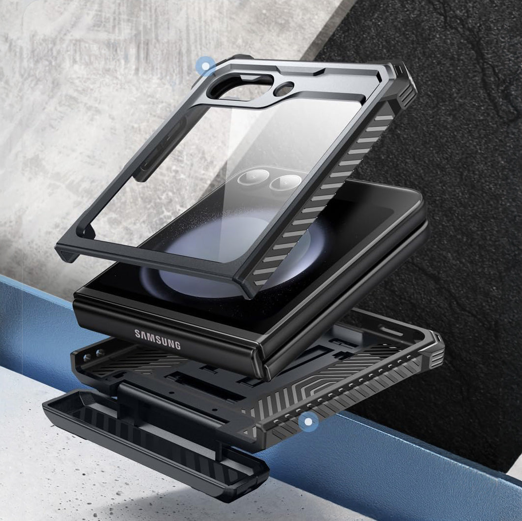 Handyhülle für Galaxy Z Flip7 FE / Z Flip6, Supcase i-Blason Armorbox BackSP, Schwarz
