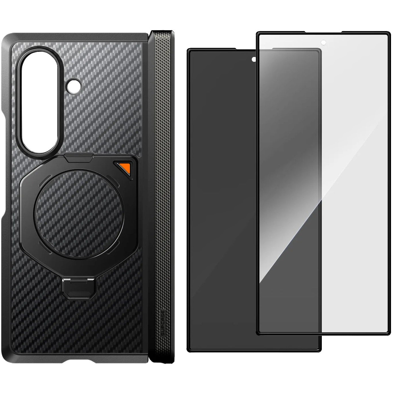 Handyhülle + 9H Glas + Sichtschutzglas für Galaxy Z Fold8 Ultra / Fold7, Supcase UB Aero mit MagSafe, Schwarz