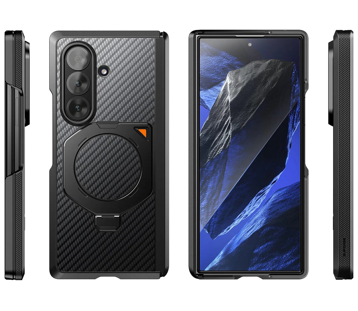 Handyhülle + 9H Glas + Sichtschutzglas für Galaxy Z Fold8 Ultra / Fold7, Supcase UB Aero mit MagSafe, Schwarz