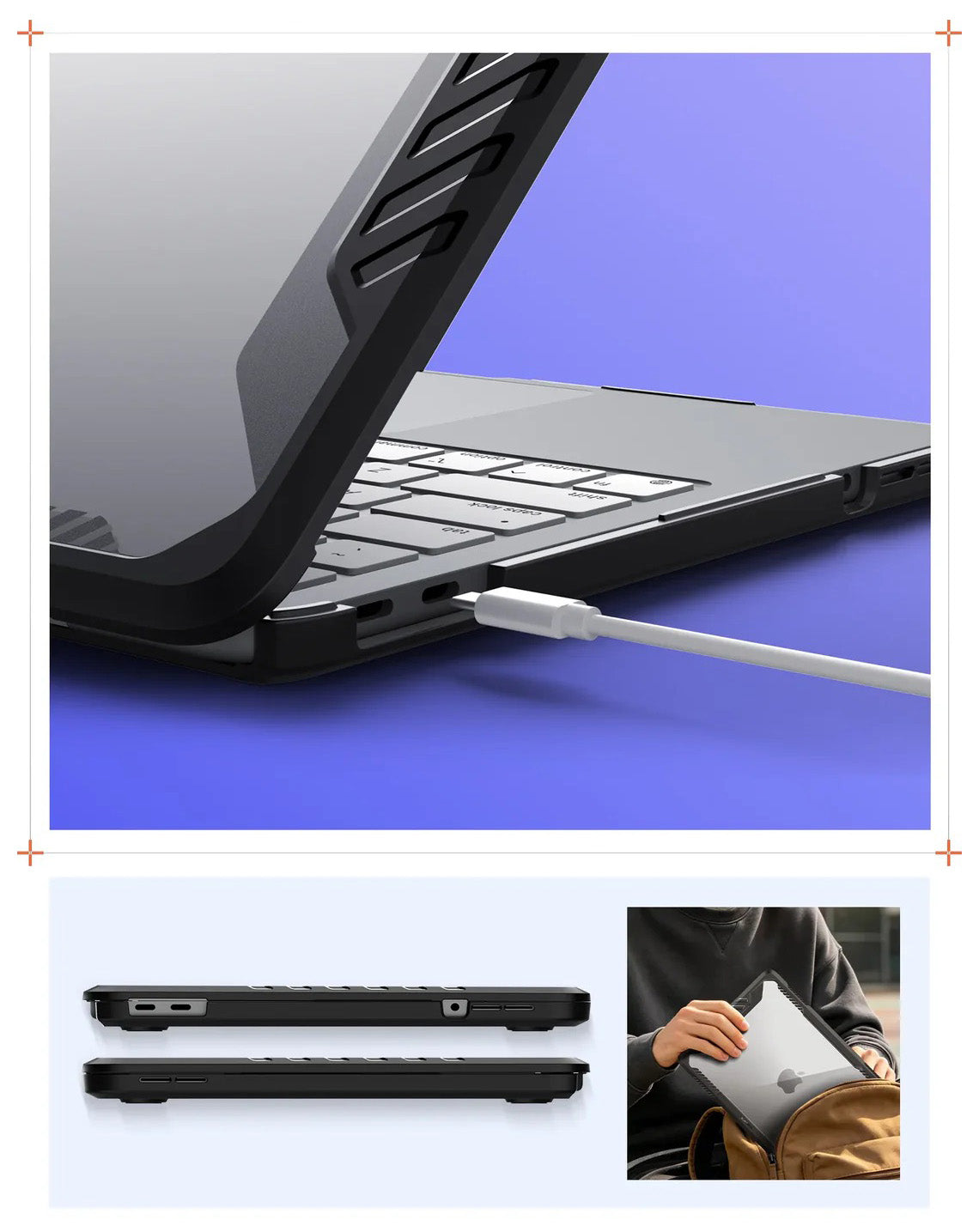 Schutzhülle für MacBook Neo 13" A18 Pro 2026, Supcase Unicorn Beetle UB, Schwarz