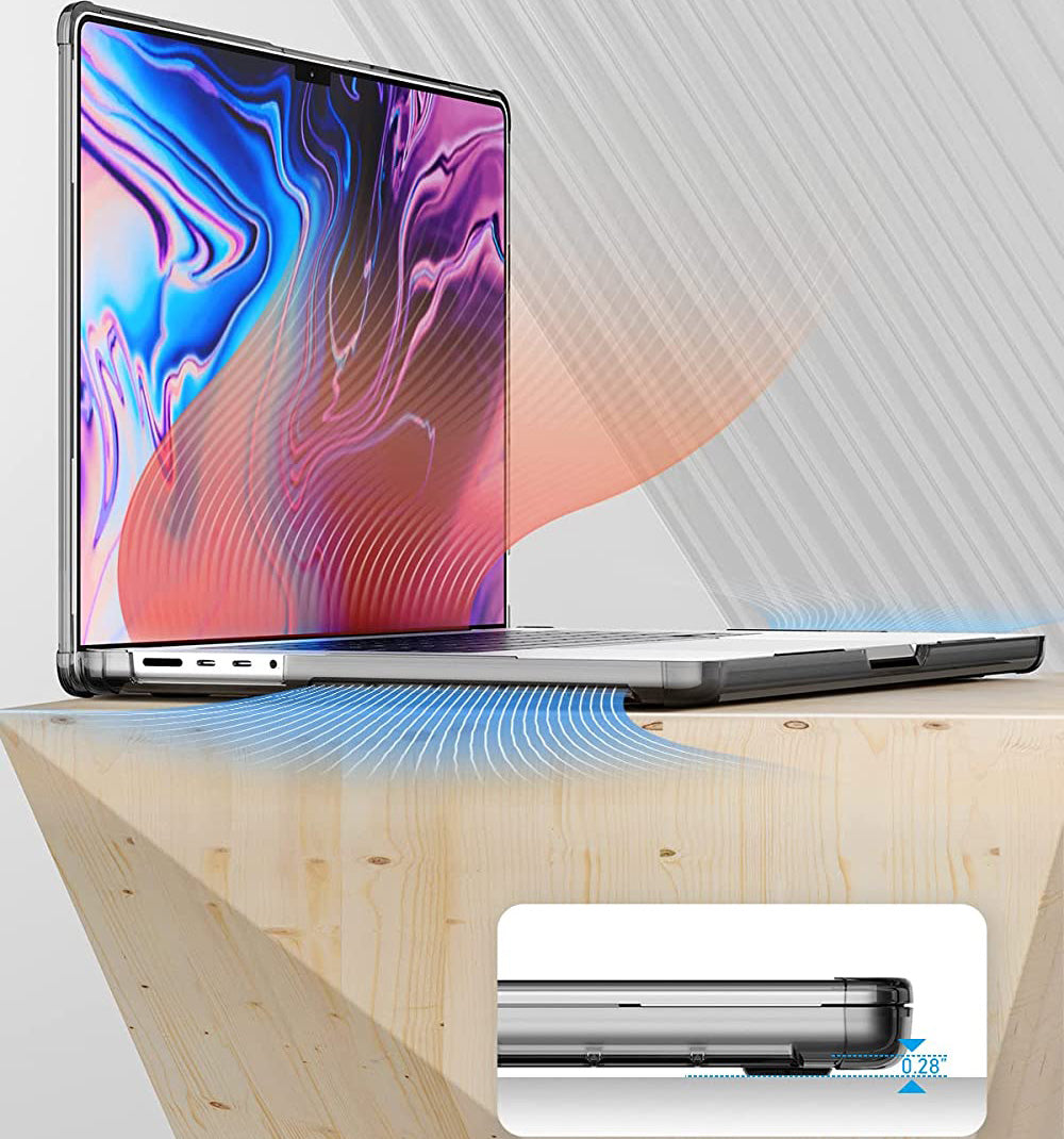 Schutzhülle für MacBook Pro 16" 2021-2026, Supcase UB Clear, Transparent-Rauchfarben