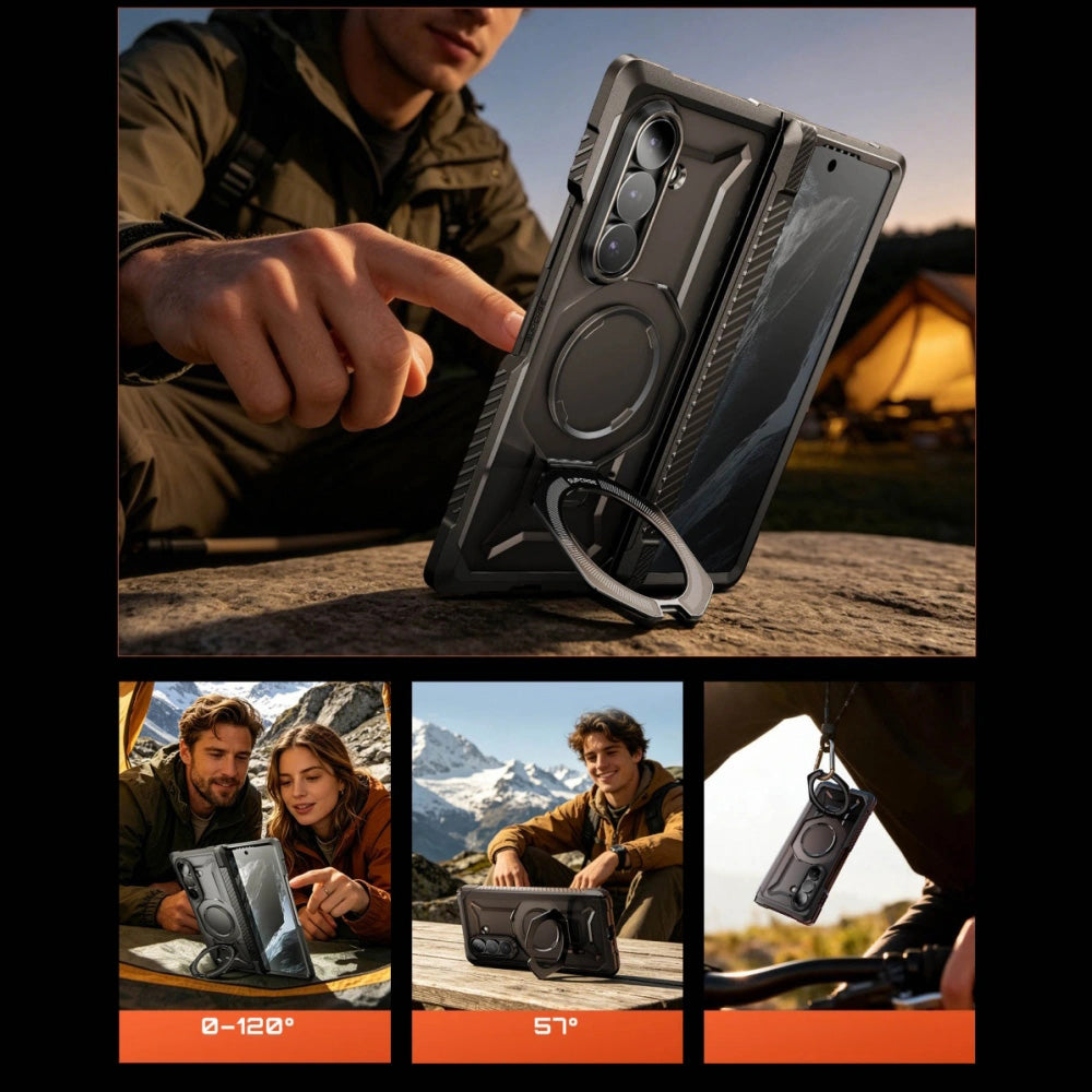 Handyhülle für Galaxy Z Fold8 Ultra, Supcase UB Grip Mag 2er-Set, mit MagSafe, Schwarz-Transparent
