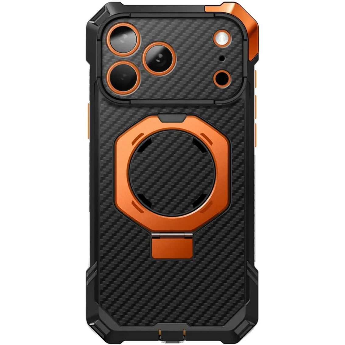 Handyhülle für iPhone 18 Pro Max / 17 Pro Max, Supcase UB Grip Mag (CC) mit MagSafe, Schwarz-Orange (11/11)