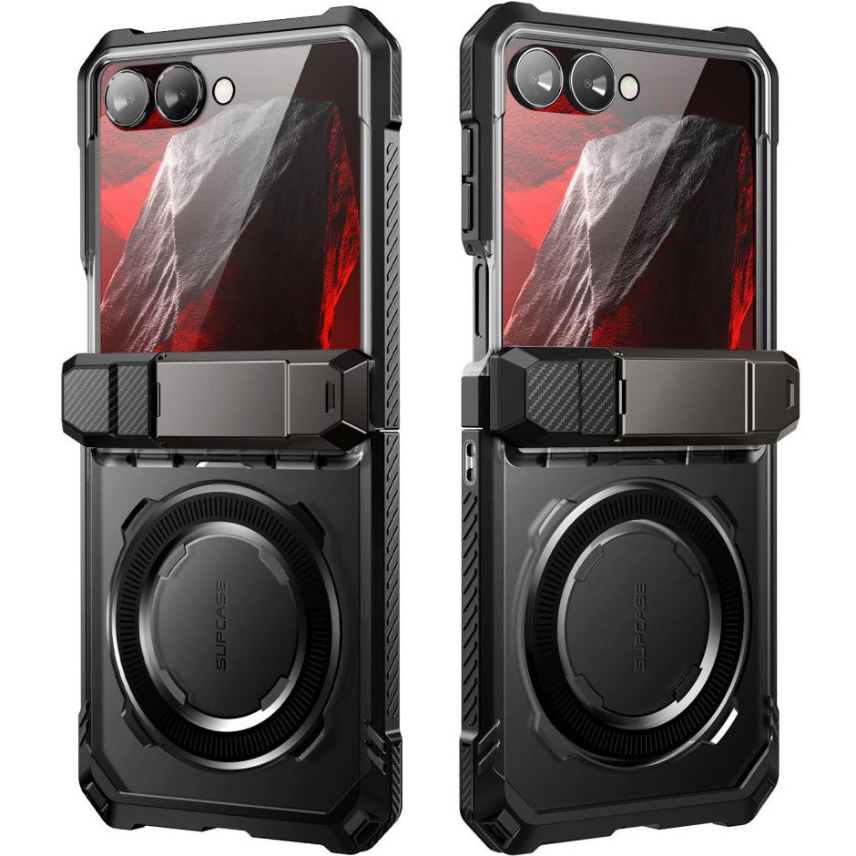 Handyhülle für Galaxy Z Flip8, Supcase UB Grip Mag mit MagSafe, Schwarz und Transparent