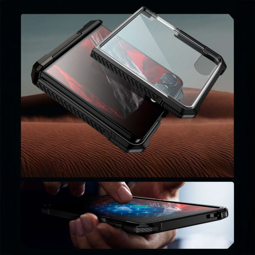 Handyhülle für Galaxy Z Flip8, Supcase UB Grip Mag mit MagSafe, Schwarz und Transparent