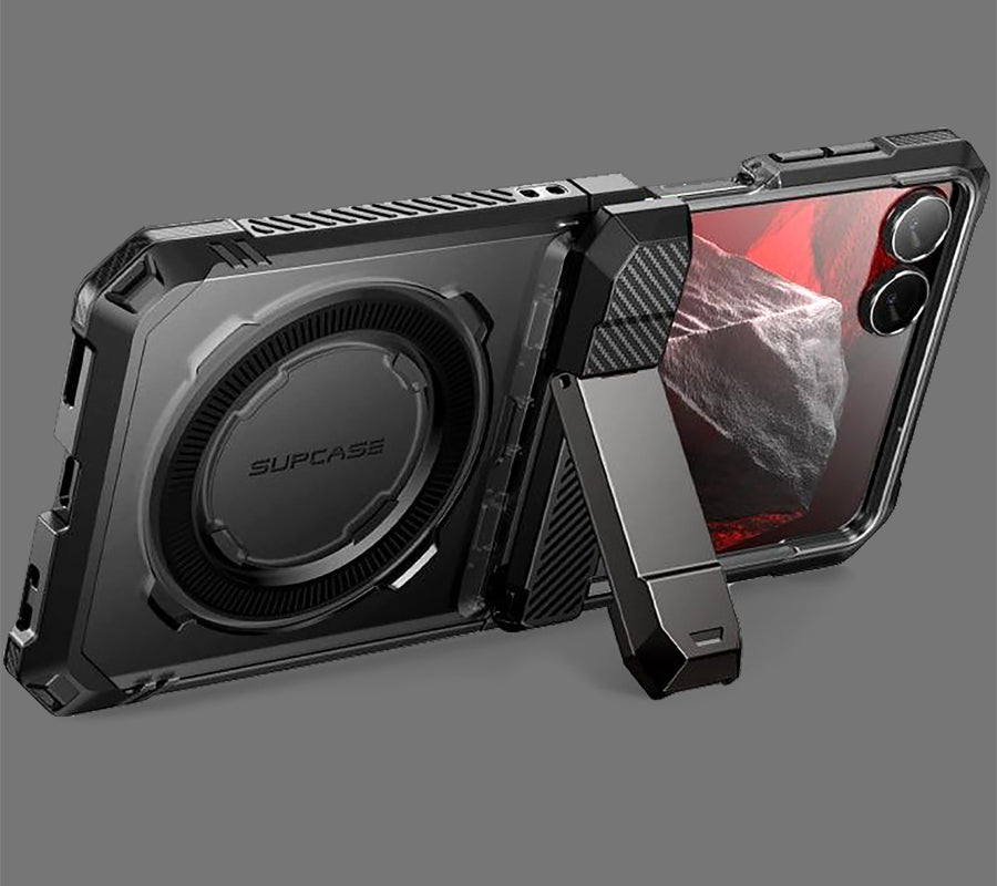 Handyhülle für Galaxy Z Flip8, Supcase UB Grip Mag mit MagSafe, Schwarz und Transparent
