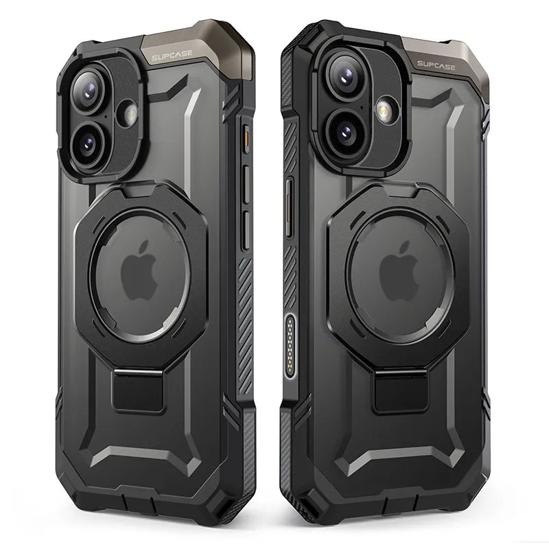 Handyhülle für iPhone 17, Supcase UB Grip Mag mit MagSafe (CC), Schwarz-Transparent