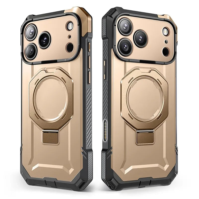 Handyhülle für iPhone 17 Pro, Supcase UB Grip Mag mit MagSafe (CC), Grau-Golden