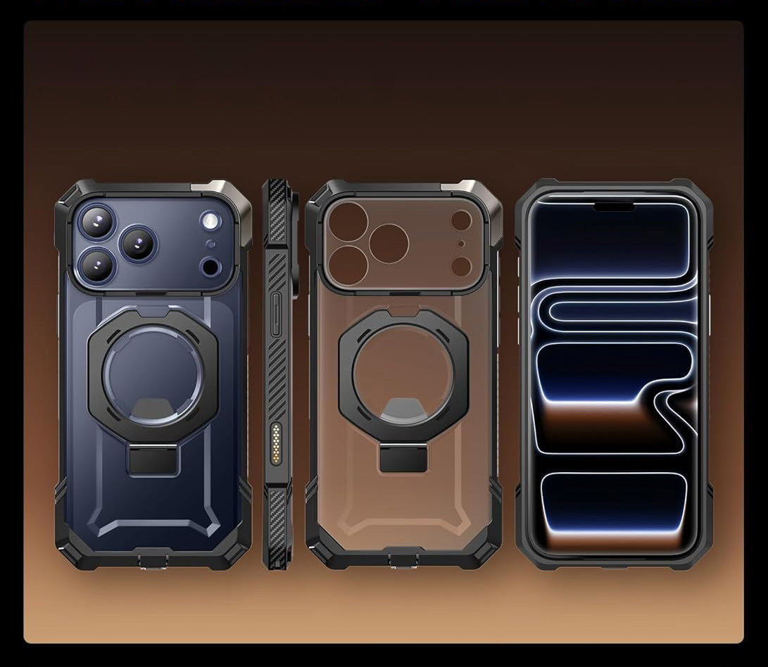 Handyhülle für iPhone 17 Pro Max, Supcase UB Grip Mag mit MagSafe (CC), Schwarz-Transparent