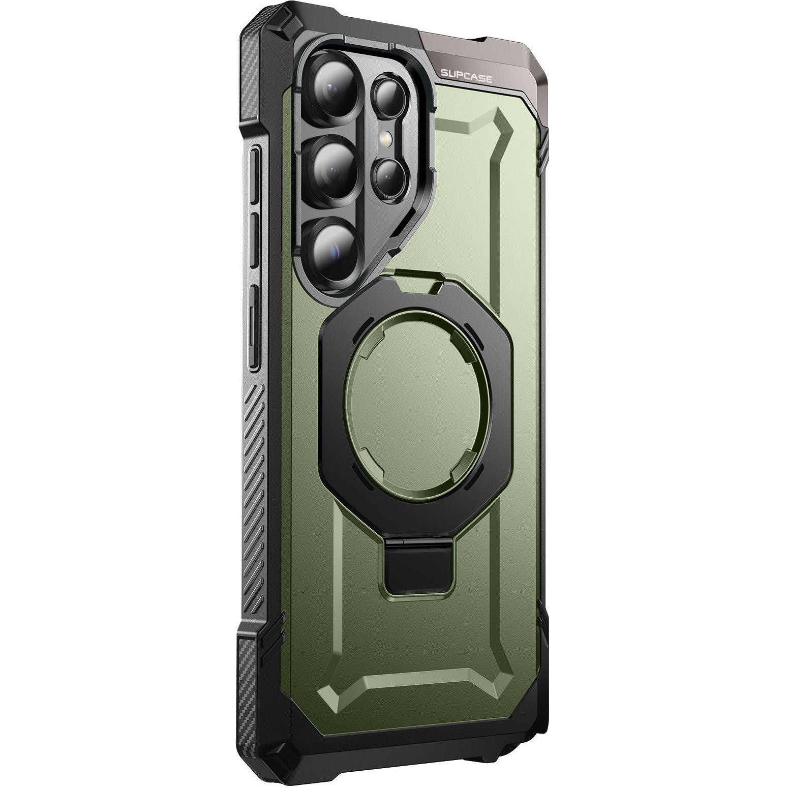 Handyhülle für Galaxy S25 Ultra, Supcase UB Grip Mag mit MagSafe, Schwarz-Grün