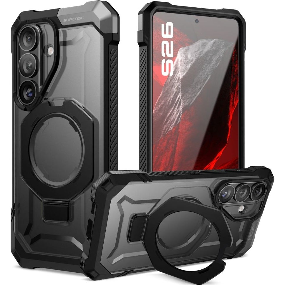 Handyhülle für Galaxy S26, Supcase UB Grip Mag mit MagSafe, Schwarz und Transparent