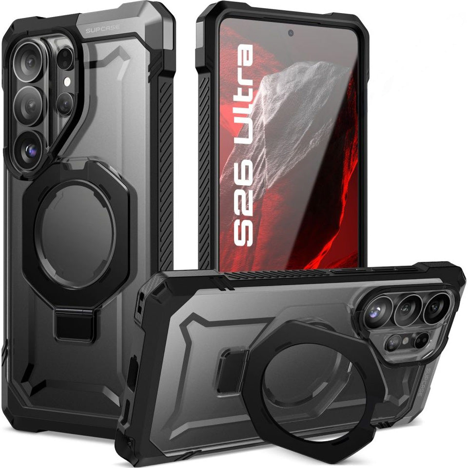 Handyhülle für Galaxy S26 Ultra, Supcase UB Grip Mag mit MagSafe, Schwarz und Transparent