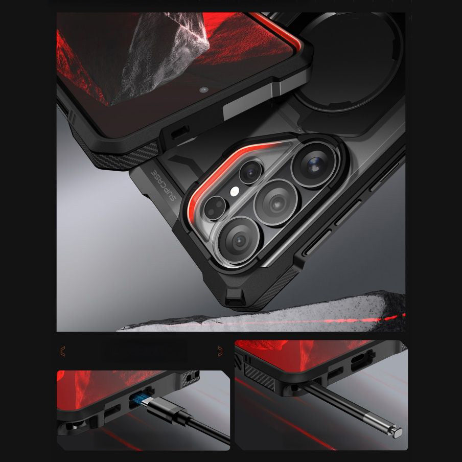 Handyhülle für Galaxy S26 Ultra, Supcase UB Grip Mag mit MagSafe, Schwarz und Transparent