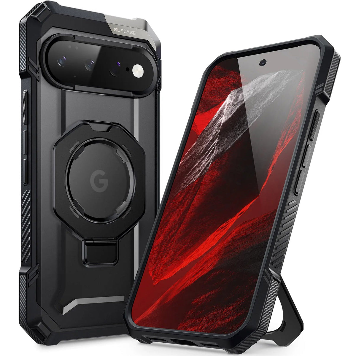 Handyhülle für Google Pixel 11 Pro XL, Supcase UB Grip Mag mit MagSafe, Transparent und Schwarz (1/10)