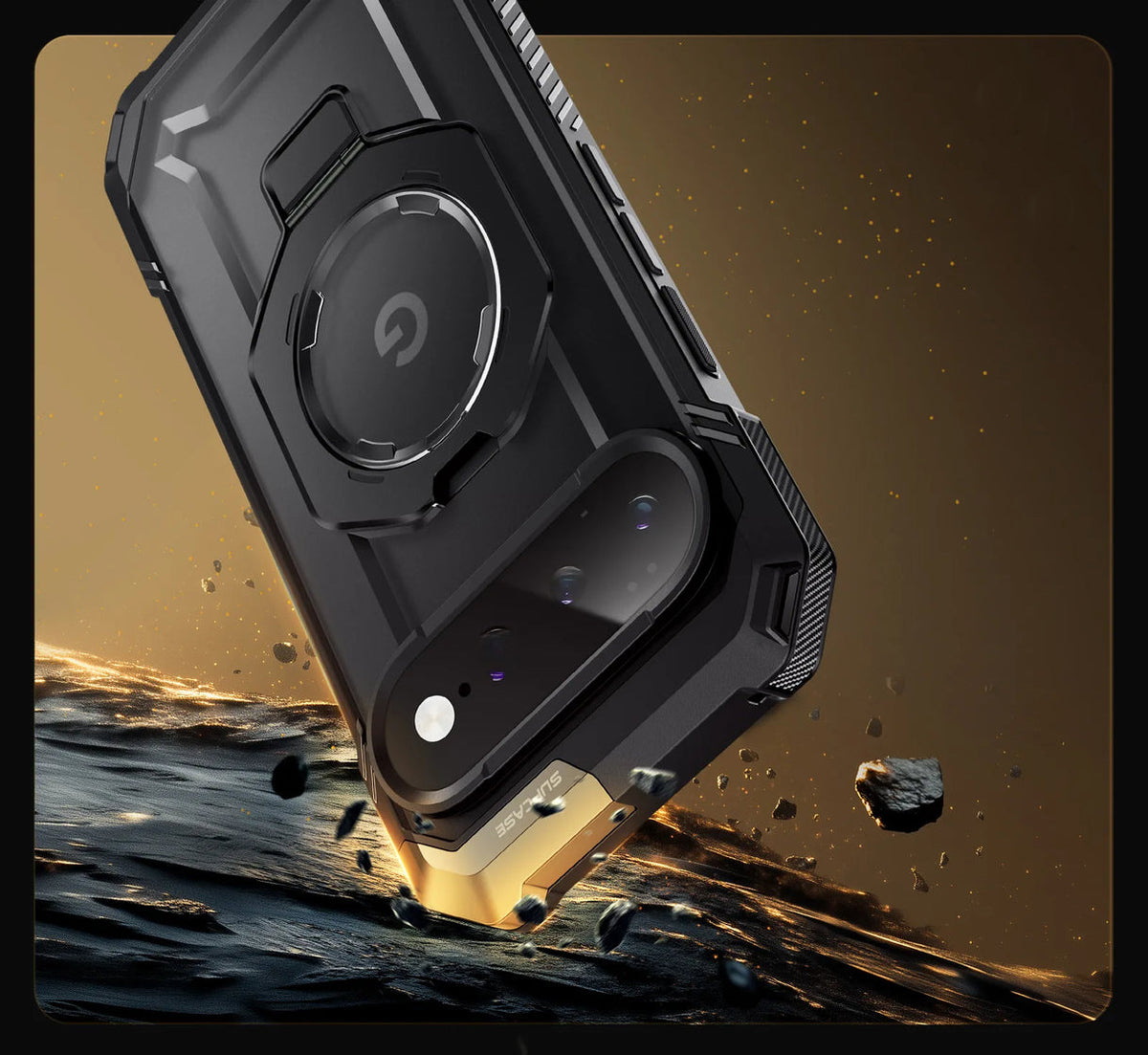 Handyhülle für Google Pixel 11 Pro XL, Supcase UB Grip Mag mit MagSafe, Transparent und Schwarz (2/10)