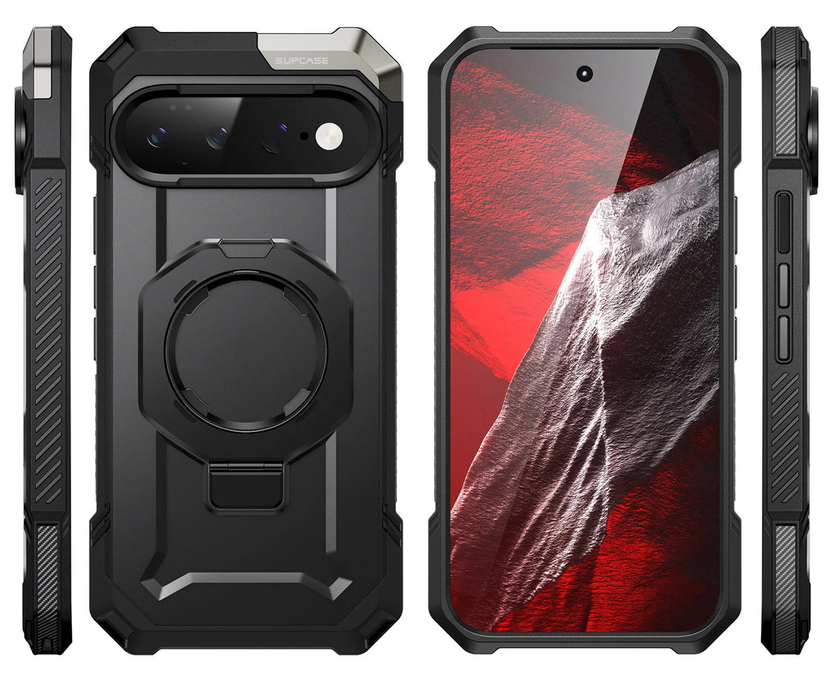 Handyhülle für Google Pixel 11 Pro XL, Supcase UB Grip Mag mit MagSafe, Transparent und Schwarz (8/10)