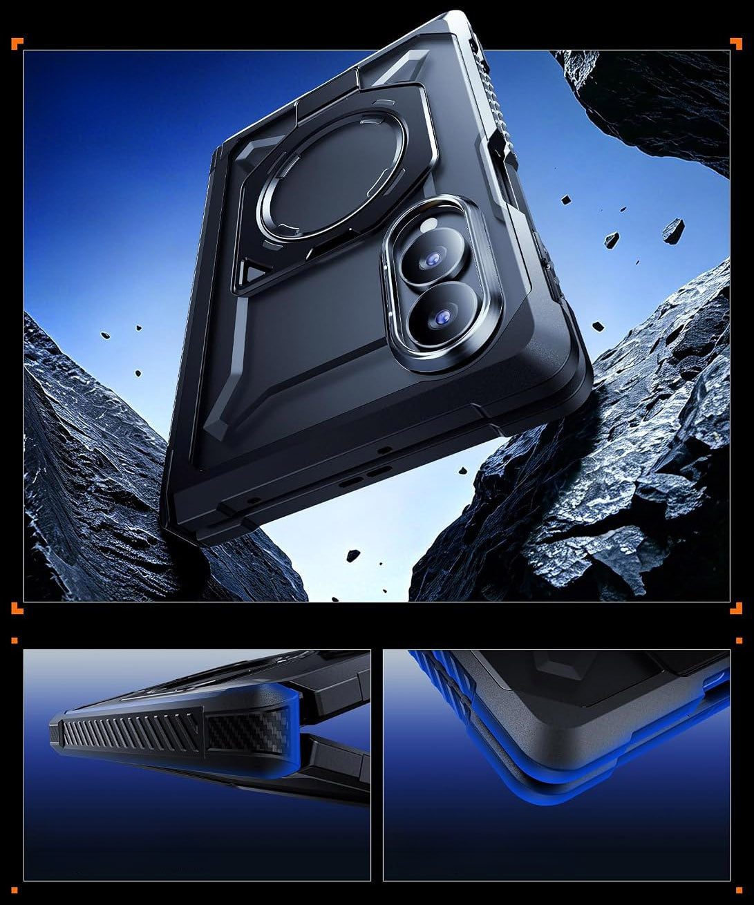 Handyhülle + Sichtschutzglas 9H für Galaxy Z Fold8, Supcase UB Grip Mag SPG Privacy mit MagSafe, Transparent und Schwarz (2/12)