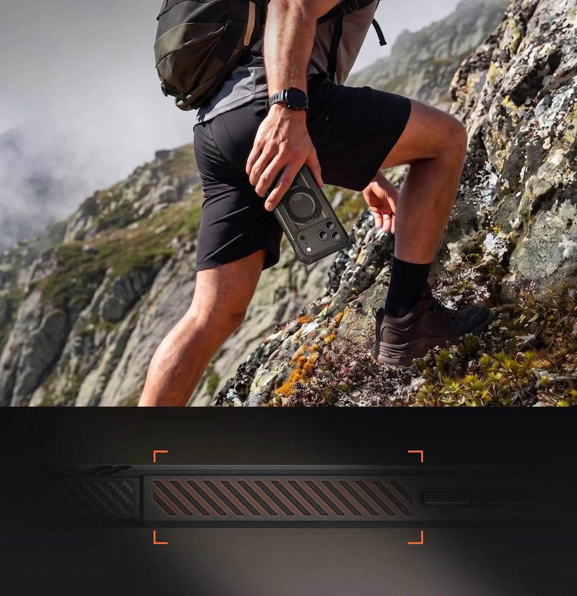 Handyhülle + Glas 9H für iPhone 18 Pro Max / 17 Pro Max, Supcase UB Grip Pro Mag SPG (CC) mit MagSafe, Transparent-Schwarz (8/12)