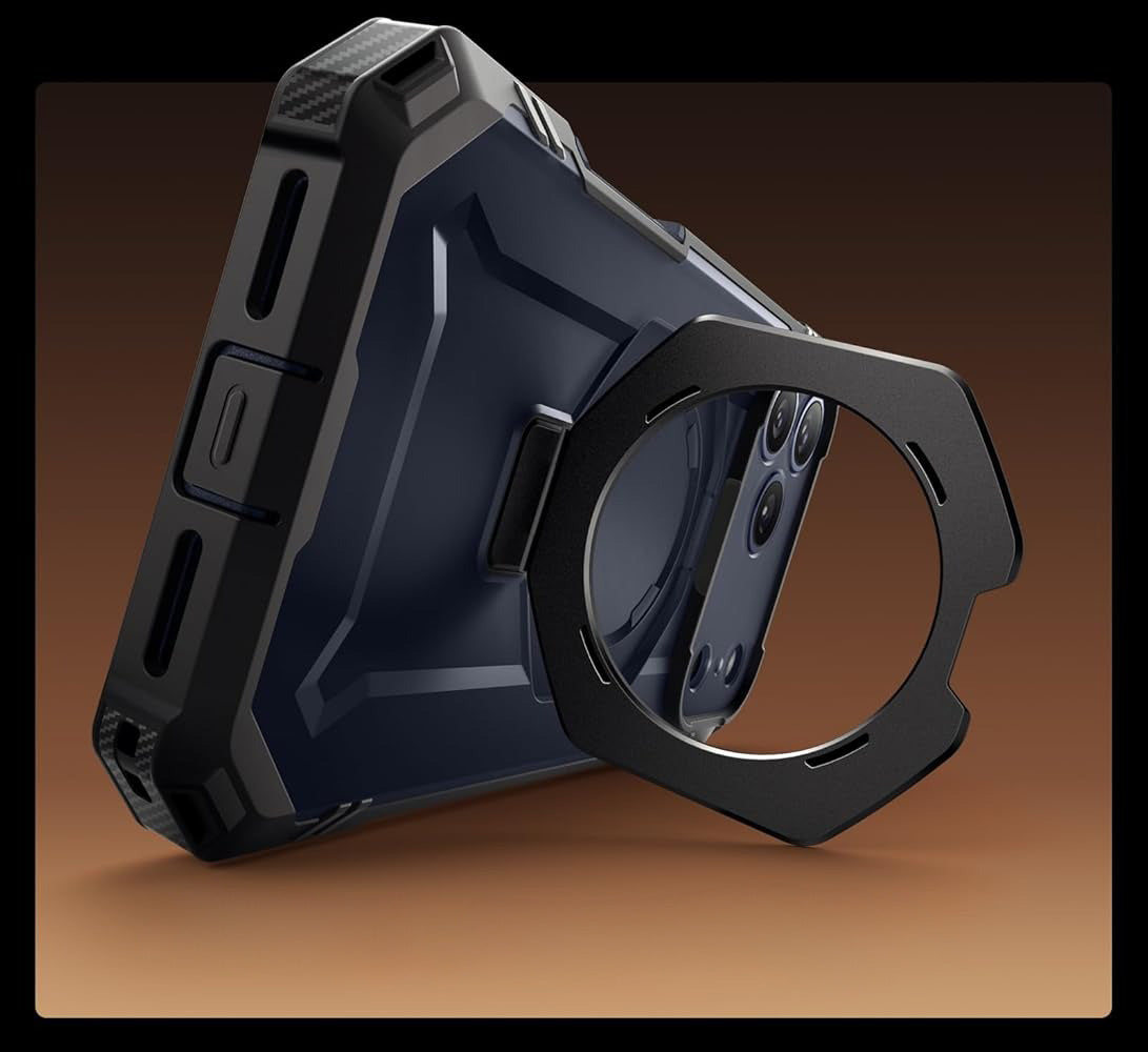 Handyhülle + Glas 9H für iPhone 17 Pro Max, Supcase UB Grip Pro Mag SPG (CC) mit MagSafe, Schwarz-Transparent