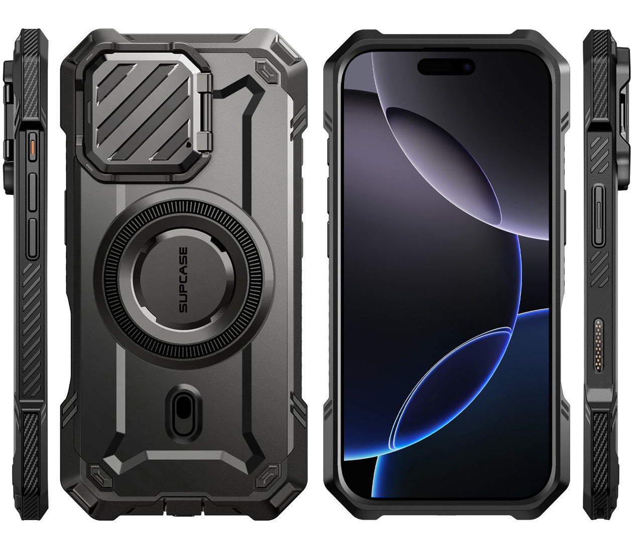 Handyhülle für iPhone 16 Pro Max, Supcase UB Mag XT (CC) mit MagSafe, Schwarz