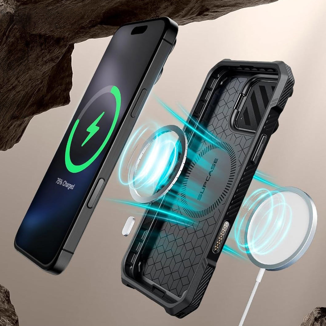 Handyhülle für iPhone 16 Pro Max, Supcase UB Mag XT (CC) mit MagSafe, Schwarz