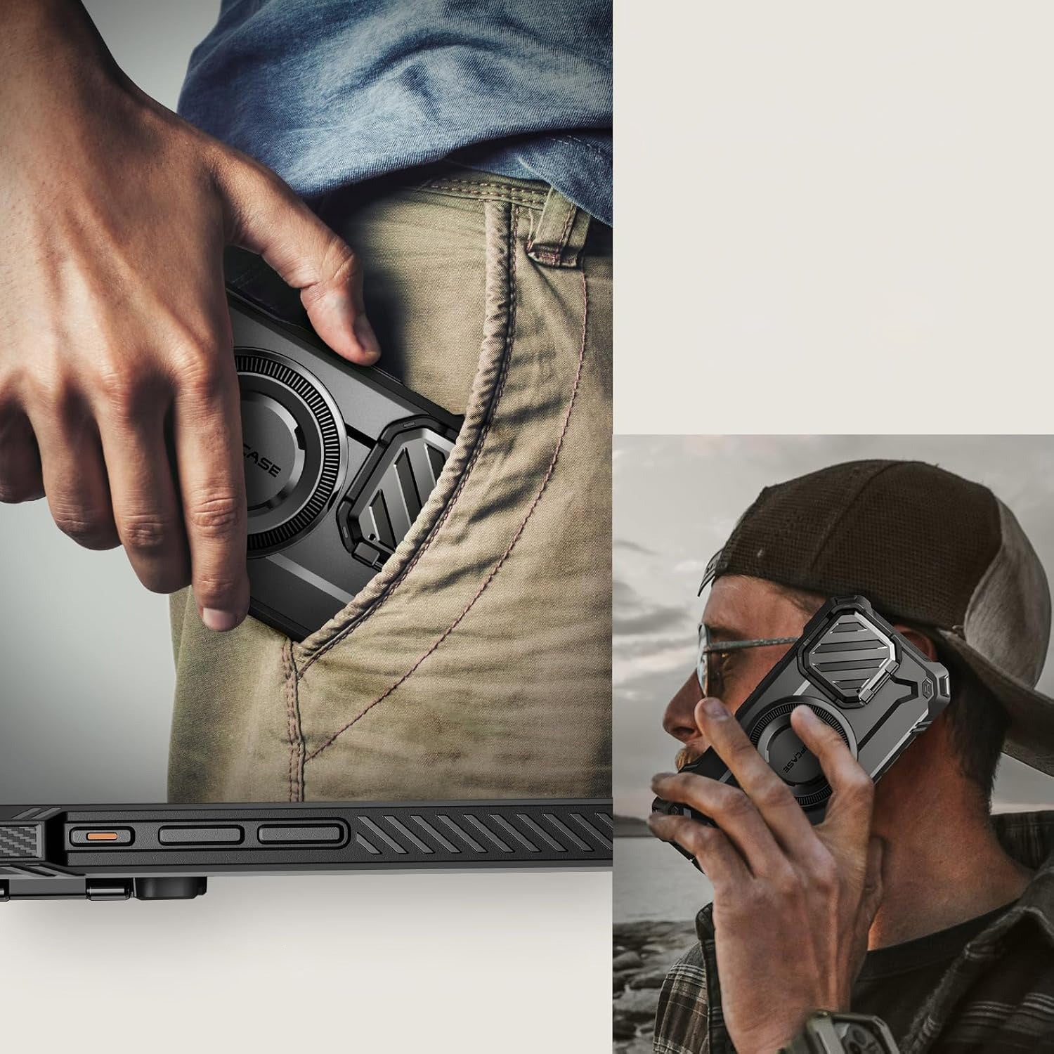 Handyhülle für iPhone 16 Pro Max, Supcase UB Mag XT (CC) mit MagSafe, Schwarz