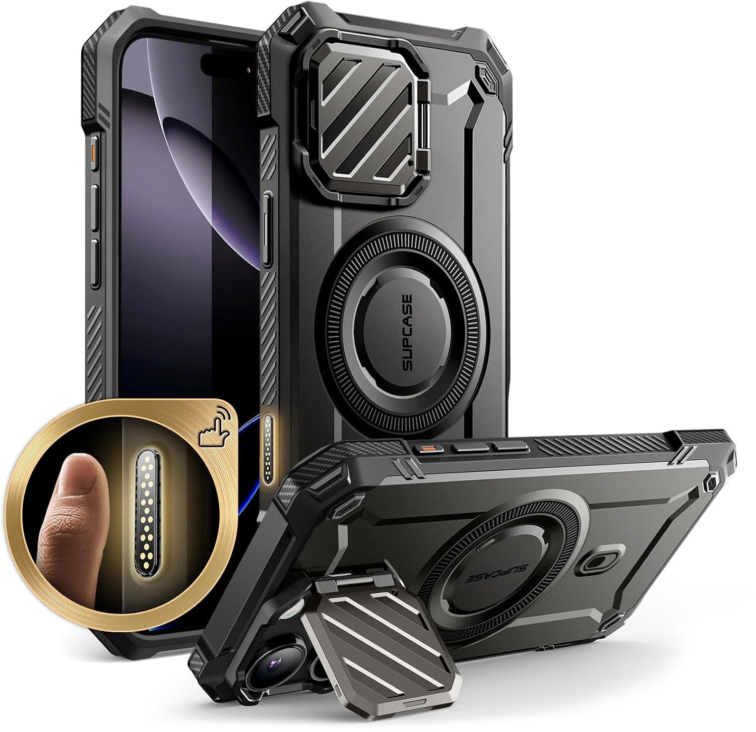 Handyhülle für iPhone 16 Pro Max, Supcase UB Mag XT (CC) mit MagSafe, Schwarz