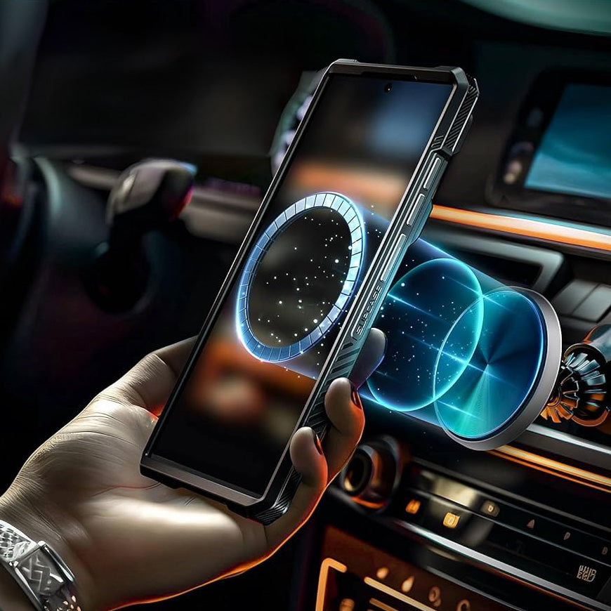 Schutzhülle für Galaxy S24 Ultra, Supcase UB Mag XT für MagSafe, Schwarz