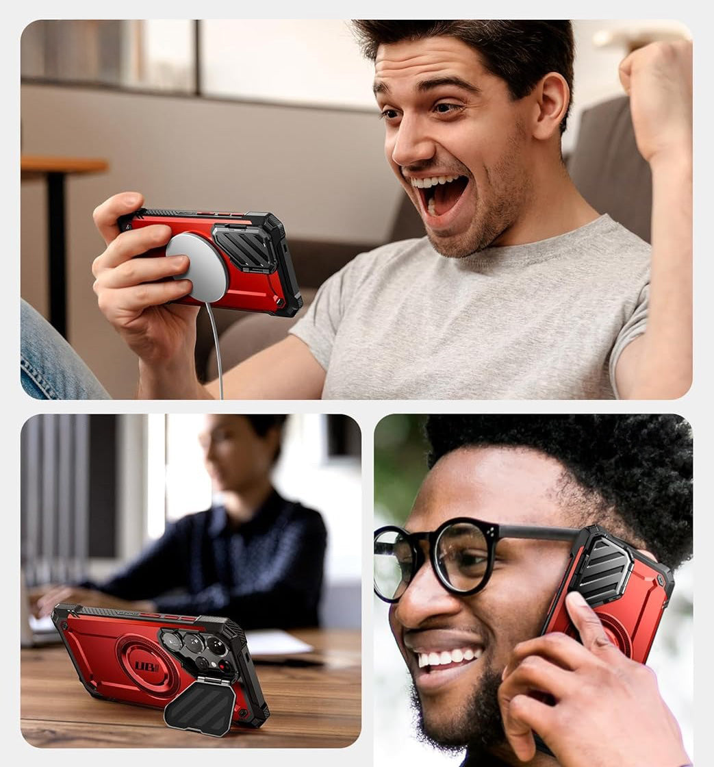 Handyhülle für Galaxy S25 Ultra, Supcase UB Mag XT mit MagSafe, Rot