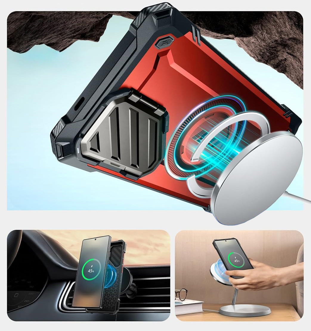Handyhülle für Galaxy S25 Ultra, Supcase UB Mag XT mit MagSafe, Rot