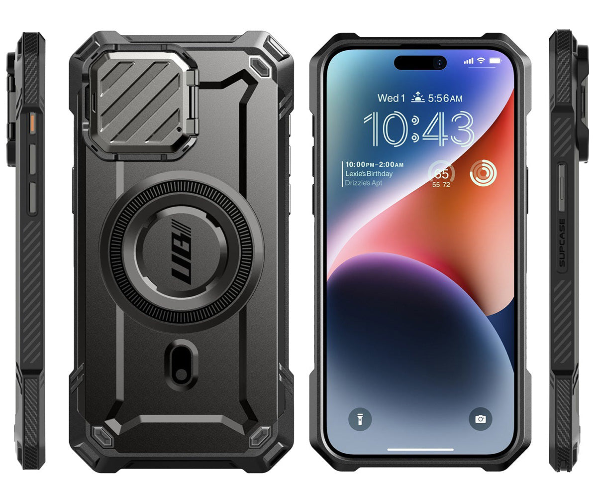 Schutzhülle Supcase UB Mag XT mit MagSafe für iPhone 15 Pro Max, Schwarz