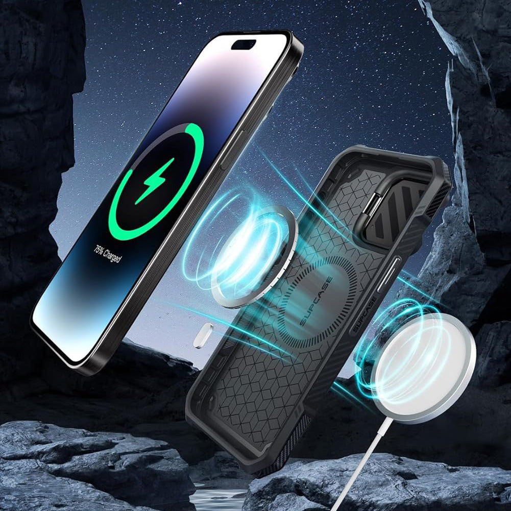 Schutzhülle Supcase UB Mag XT mit MagSafe für iPhone 15 Pro Max, Schwarz