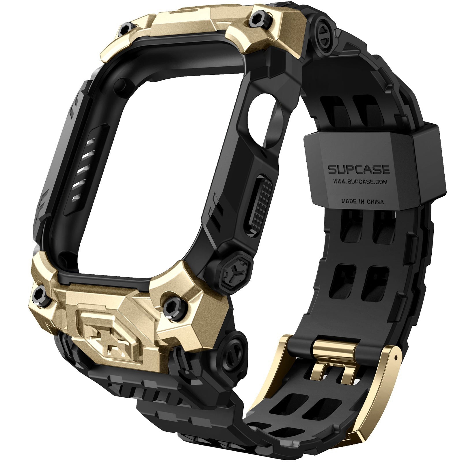Schutzhülle mit Armband für Apple Watch 11 / 10 (46 mm), Supcase UB Ore, Schwarz-Golden