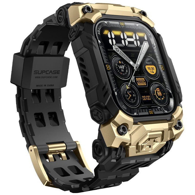 Schutzhülle mit Armband für Apple Watch 11 / 10 (46 mm), Supcase UB Ore, Schwarz-Golden