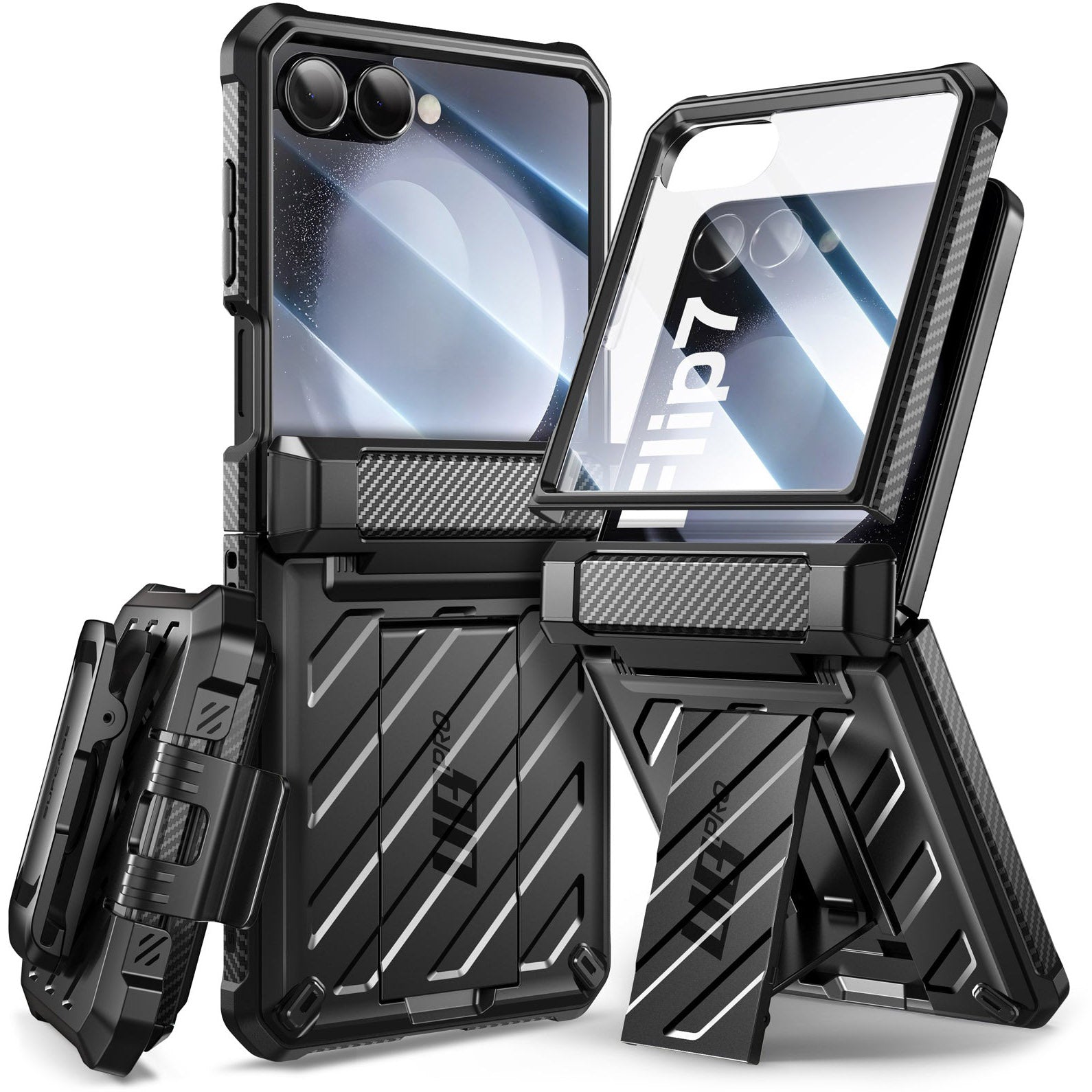 Handyhülle für Galaxy Z Flip7, Supcase UB Pro BackSP, Schwarz