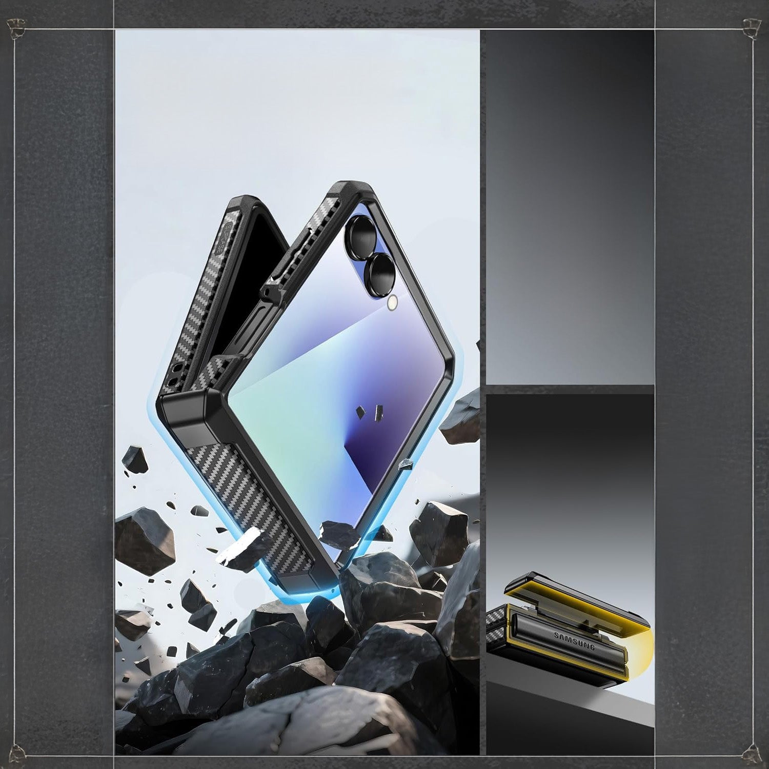 Handyhülle für Galaxy Z Flip7, Supcase UB Pro BackSP, Schwarz