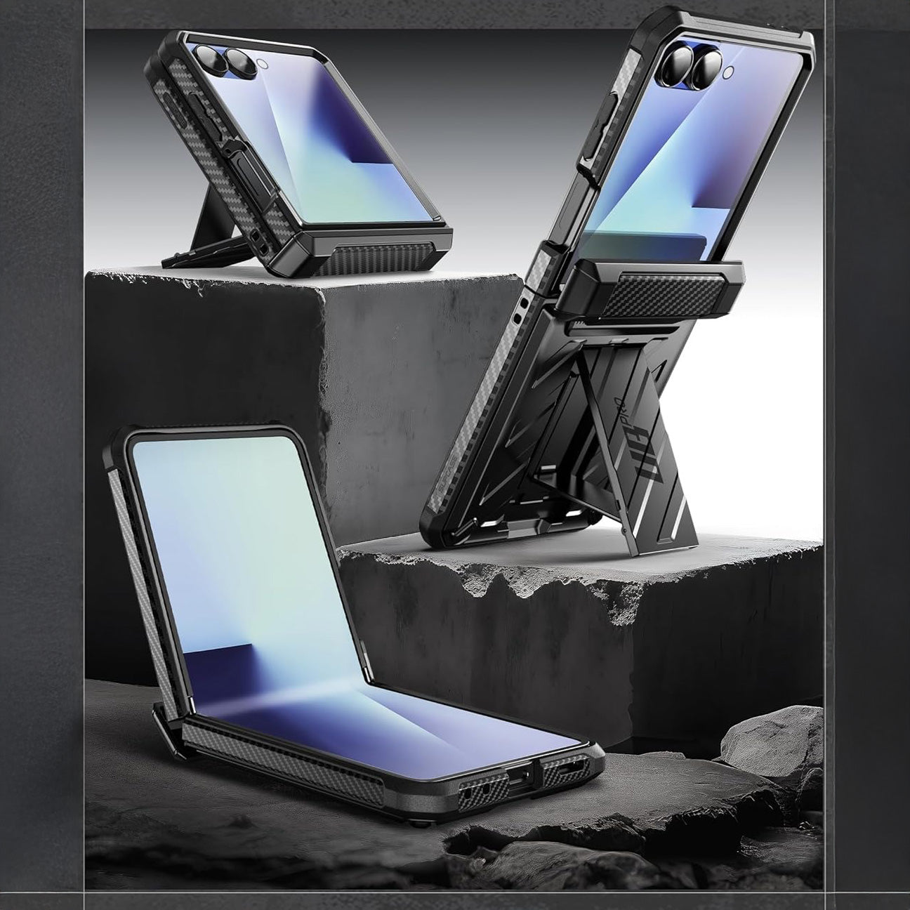 Handyhülle für Galaxy Z Flip7, Supcase UB Pro BackSP, Schwarz