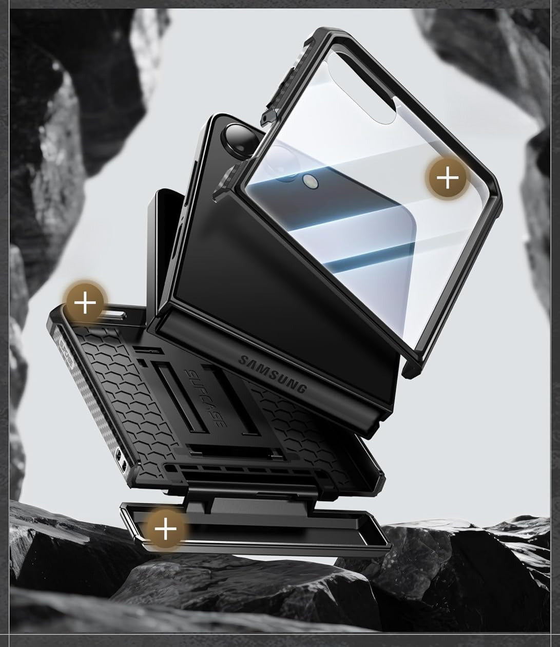 Handyhülle für Galaxy Z Flip7, Supcase UB Pro BackSP, Schwarz