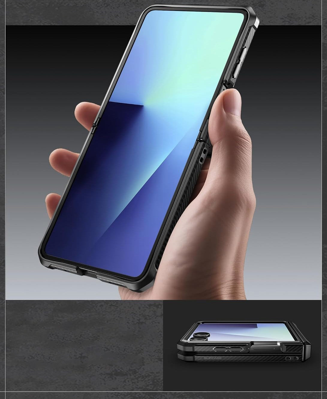 Handyhülle für Galaxy Z Flip7, Supcase UB Pro BackSP, Schwarz