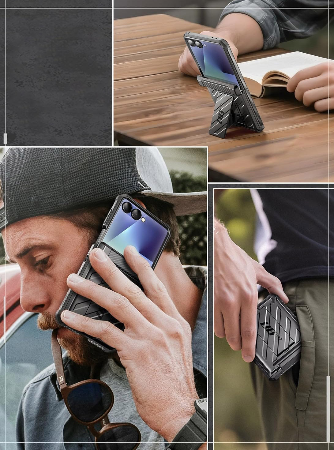 Handyhülle für Galaxy Z Flip7, Supcase UB Pro BackSP, Schwarz