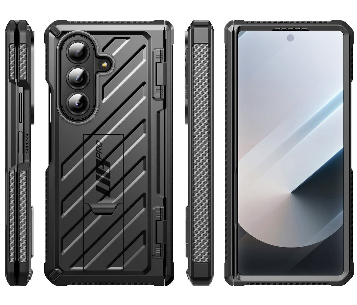 Handyhülle + Glas für Galaxy Z Fold7, Supcase UB Pro BackSP 9H, Schwarz