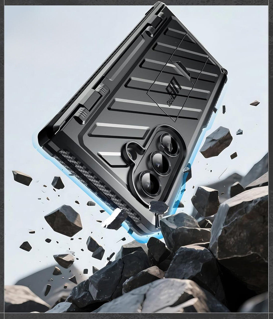 Handyhülle + Glas für Galaxy Z Fold7, Supcase UB Pro BackSP 9H, Schwarz
